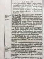 1613 King James Bible Folio Leaf - David's Sin With Bathsheba & Nathan's Parable - Image 11