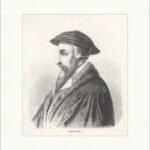 John Calvin PRINT from Wood Engraving France Reformation Calvinism Theology
