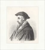 John Calvin PRINT from Wood Engraving France Reformation Calvinism Theology