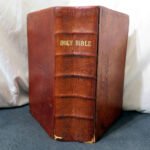 1859 LEATHER King James Bible American Bible Society - Image 2
