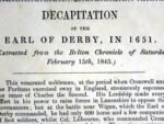 Decapitation of the Earl of Derby Bolton Chronicle 1845 Ephemera - Image 7
