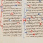 Medieval Bible Leaf C1280 Four Italian Bible Pages Illuminated on Vellum