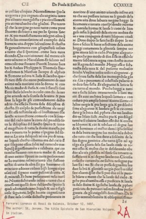 1497 Incunabula Jerome