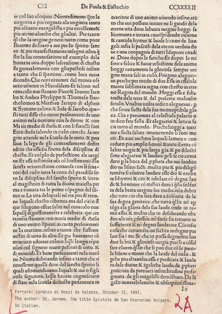 1497 Incunabula Jerome