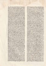 1486 Incunable Pope Gregorius 1 Moralia in Job Leaf printed by Nicolaus Laurentii Alemenus #1