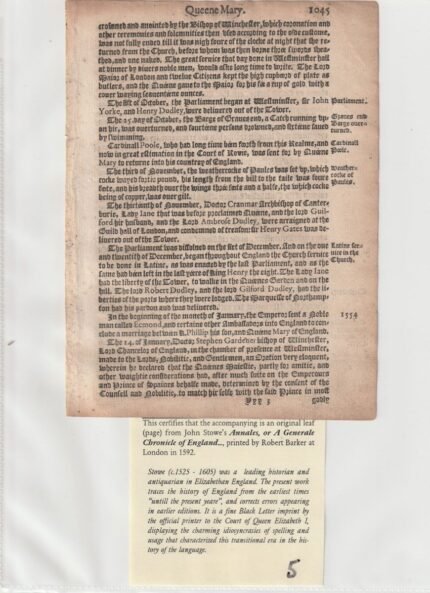 John Stow Annales 5