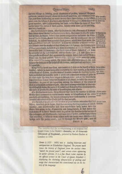 John Stow Annales 6