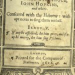 1618 Book of Common Prayer, Psalter & Book of Psalms printed by Bonham Norton and John Bill - Rare Early