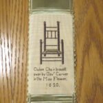 18th Century Silk Needlework Bookmark Governor John Carver Mayflower Chair - Americana - Image 3