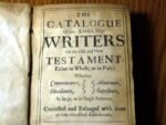 RARE 1668 William Crowe's catalogue Catalogue of our English Writers on the Old and New Testament - Image 9