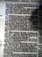 Framed KING JAMES BIBLE Leaf 2 Chronicles 19 with Affidavit from Craig H. Lampe - Image 3
