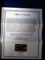 Framed KING JAMES BIBLE Leaf 2 Chronicles 19 with Affidavit from Craig H. Lampe - Image 4