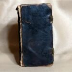 1654 pocket Bible OT imprinted by Evan Tyler for a Society of Stationers with brass clasps and red ruling